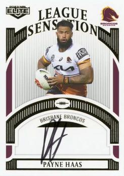 2023 NRL Traders Elite - League Sensations Signature White #LSW01 Payne Haas Front